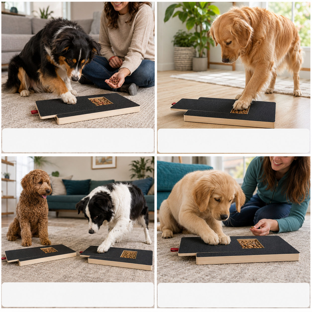 Dogs of different ages and household routines using reward boards